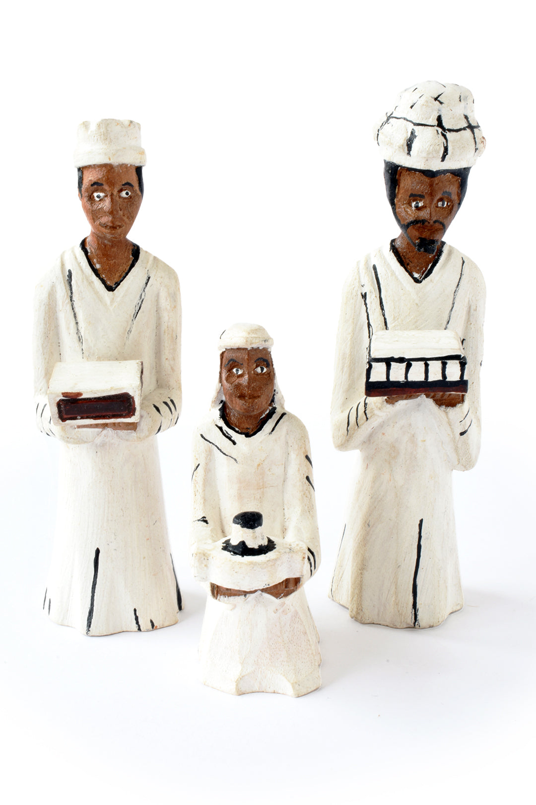 Hand Painted Wooden Nativity from Mozambique