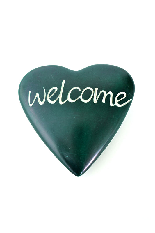 Wise Words Soapstone Heart: Welcome