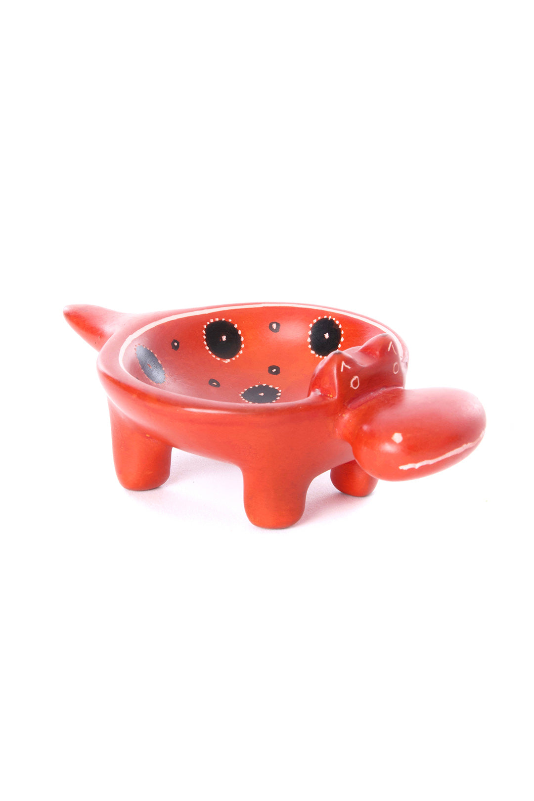 Orange Peel Soapstone Hippo Dish