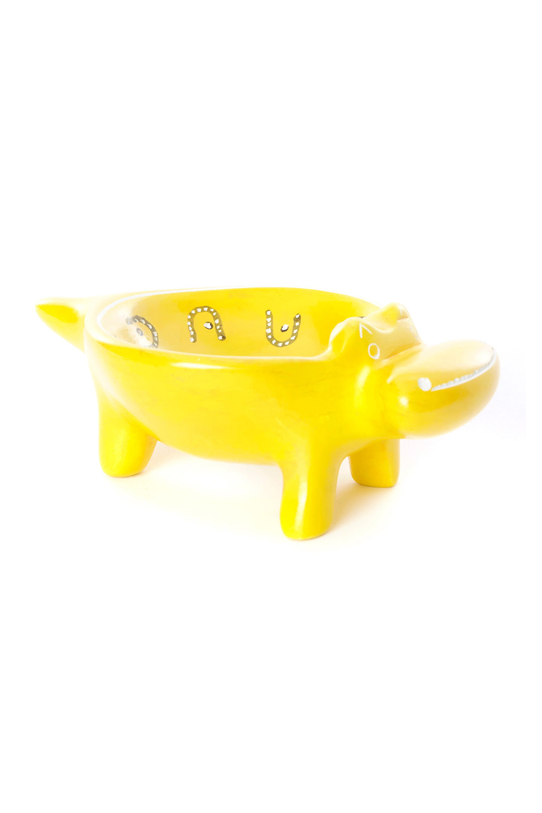 Lemon Rind Soapstone Hippo Dish