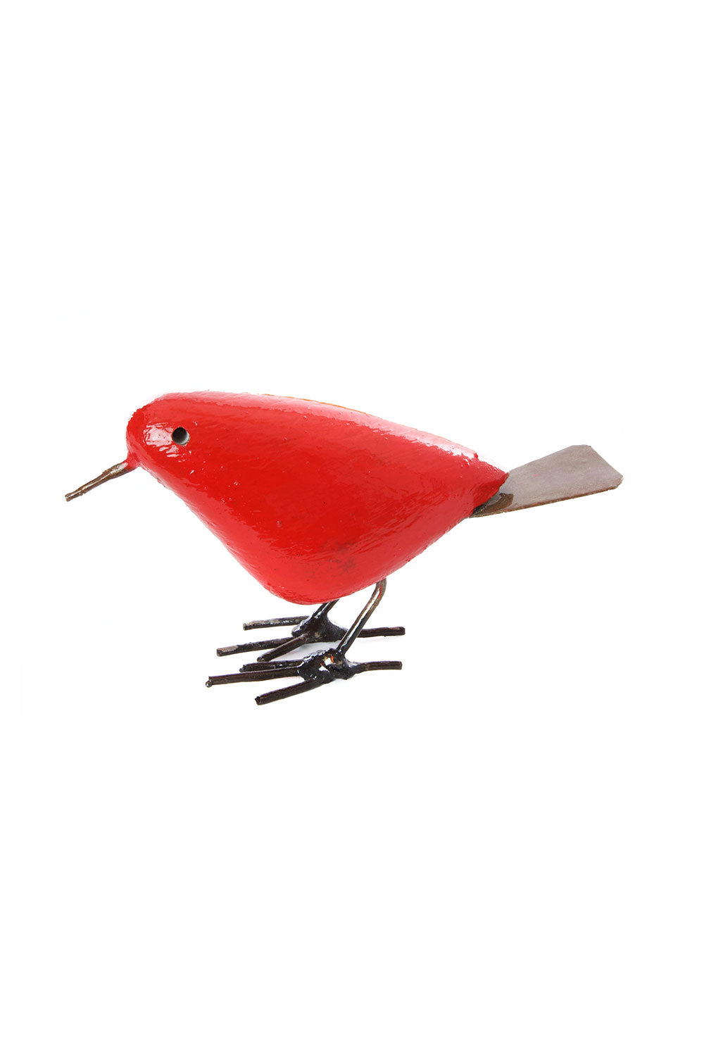 Colorful Painted Stone & Metal Bird (Choose Your Color)