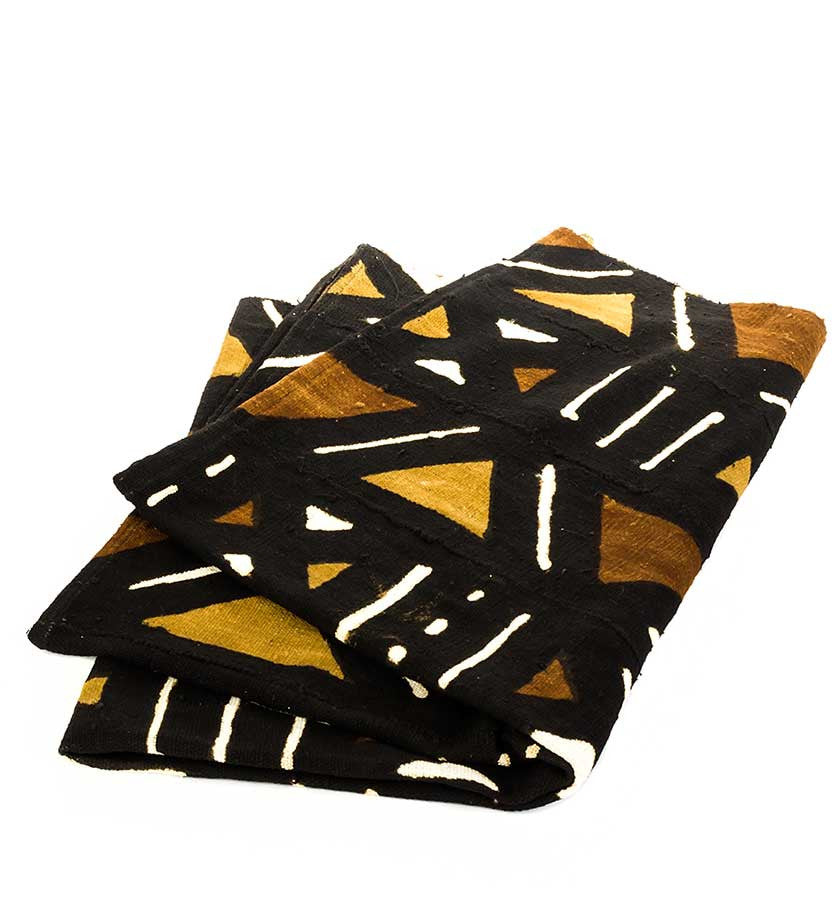 Hand-Dyed African Mudcloth Blanket - Home Decor Handmade in Africa - Swahili Modern - 4