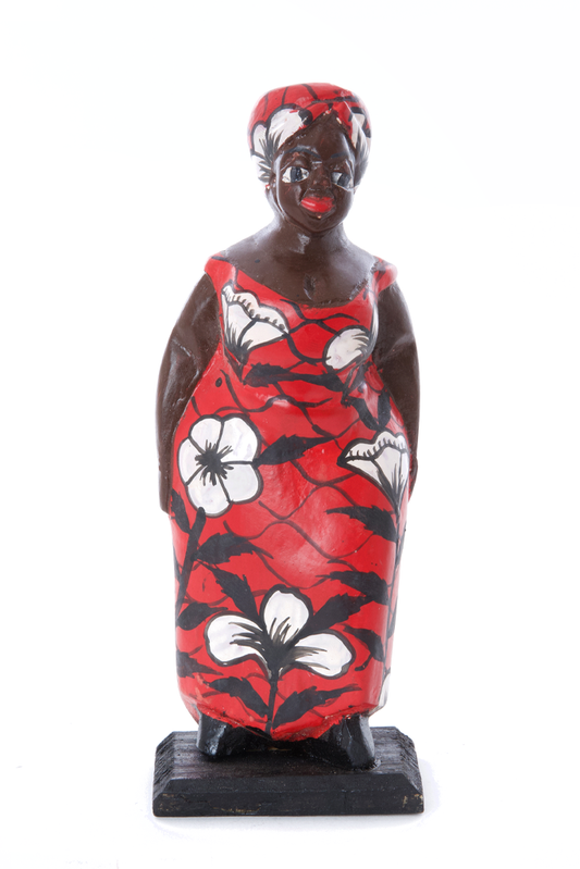 One of a Kind Carved Wood Mama Figure