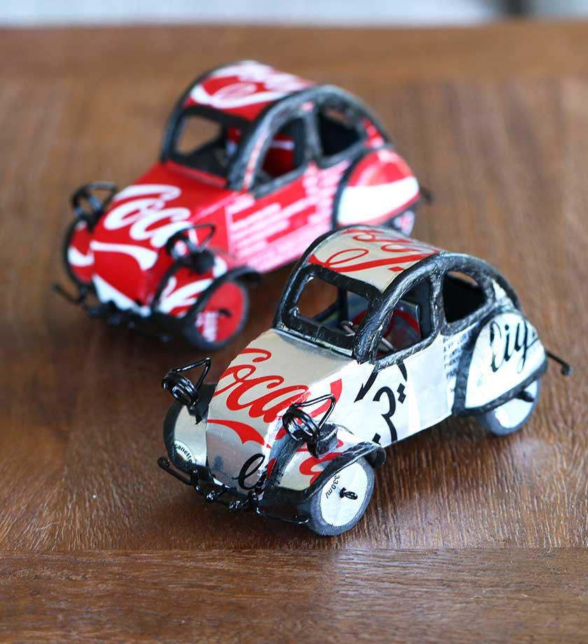 Upcycled Soda Can Car Sculptures from Senegal