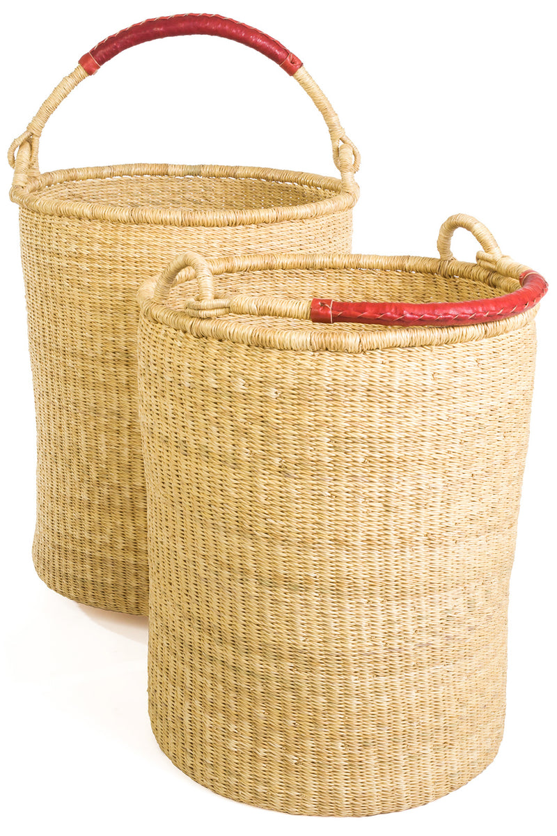 Accra Round Large Storage Baskets, Handwoven in Morocco, 3 sizes