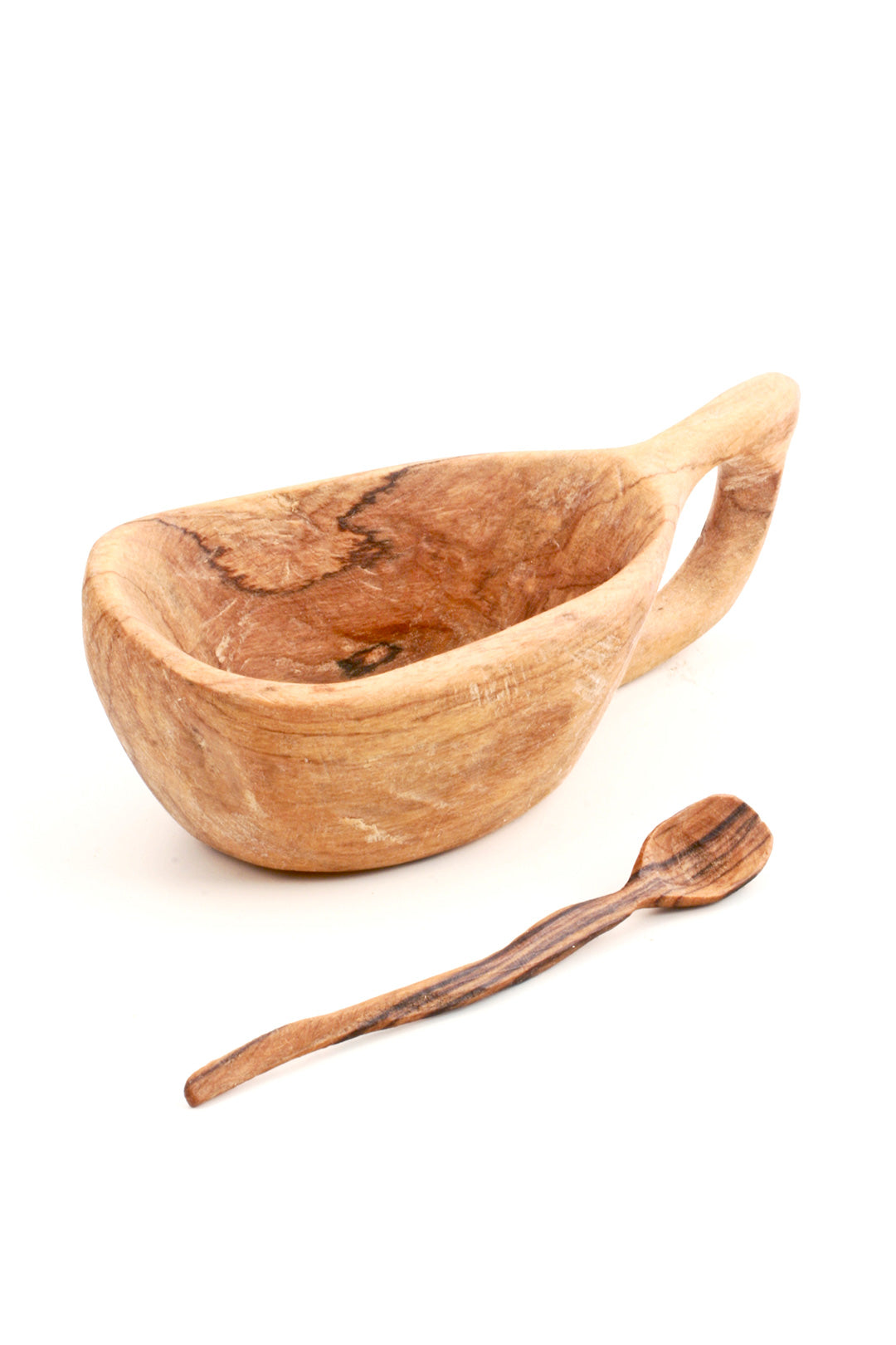 AMELIA HIDING Wild Olive Wood Spice Bowl & Spoon Default Title