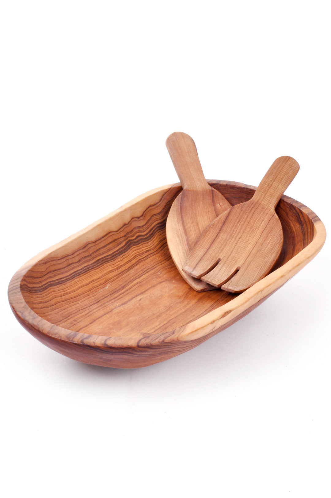 Oval Olive Wood Salad Bowl Oval Olive Wood Bowl