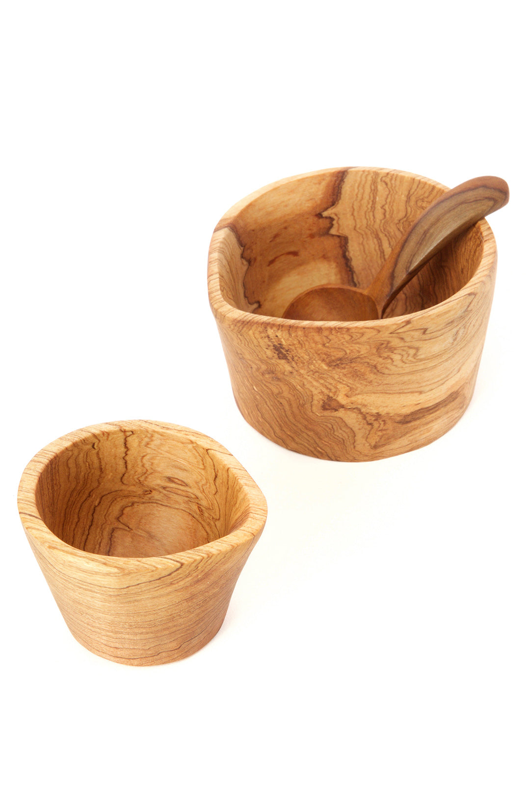 Kenyan Olive Wood Rustic Cream & Sugar Set Default Title