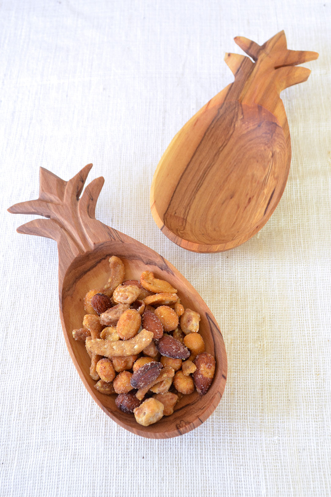 Olive Wood Pineapple Serving Bowl Fair Trade Kitchen Swahili Modern