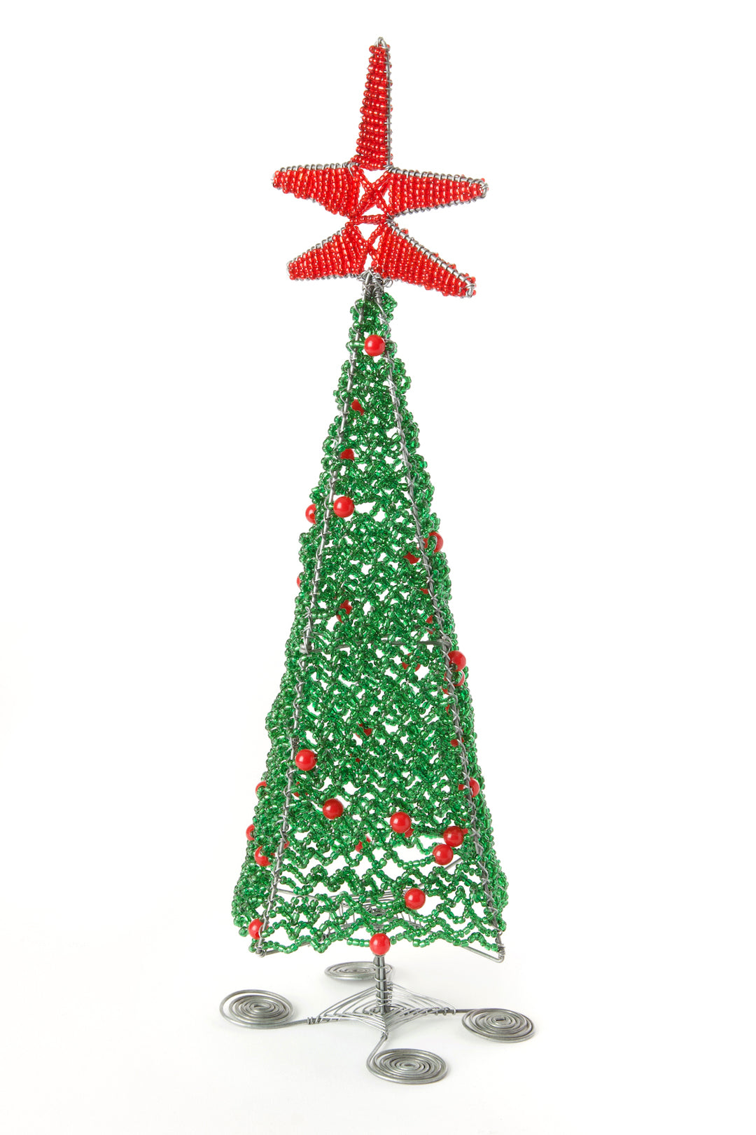 Beaded Wire Christmas Tree Sculptures Large Beaded Wire Christmas Tree Sculpture