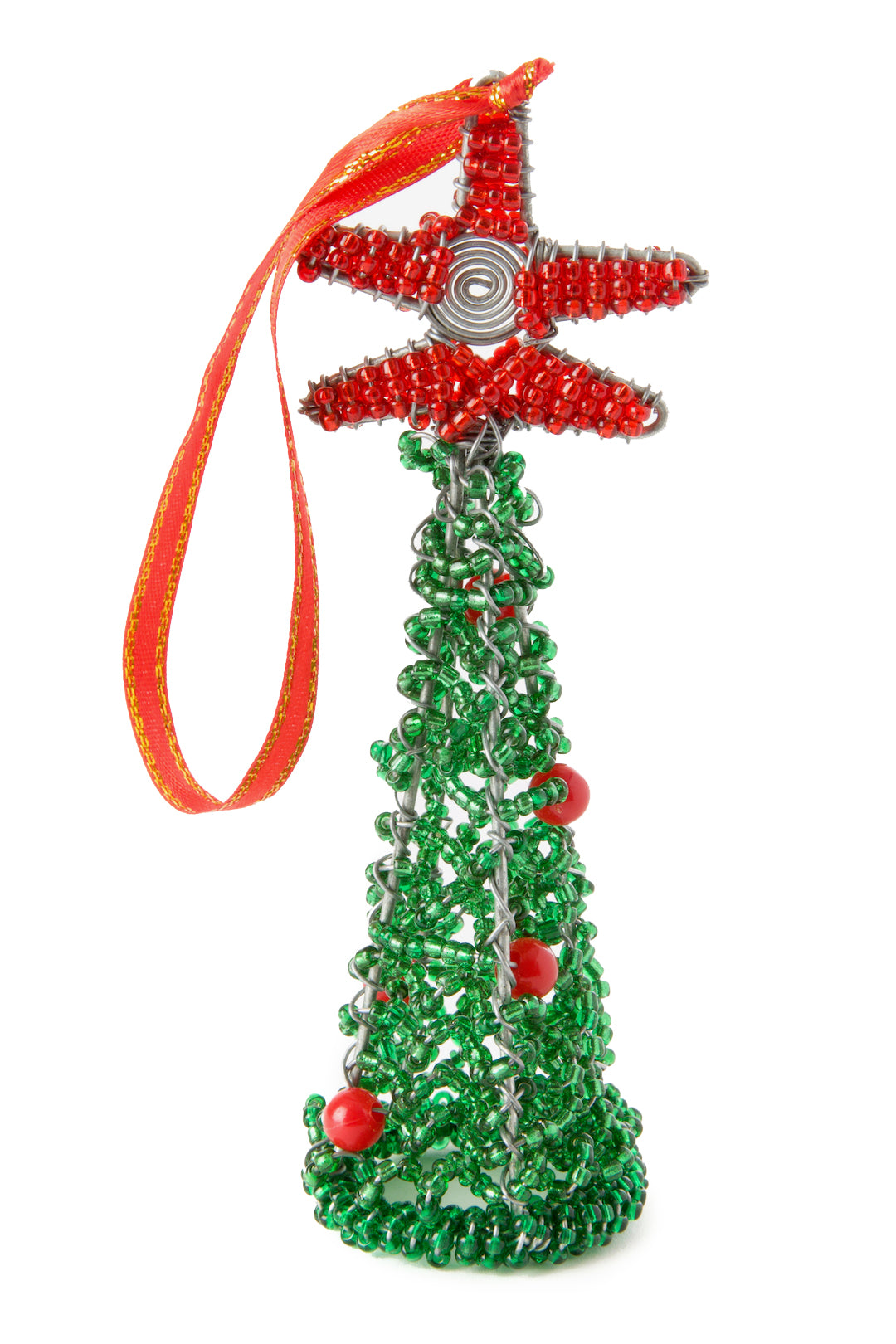 Beaded Krismasi Tree Ornament Green Beaded Krismasi Tree Ornament