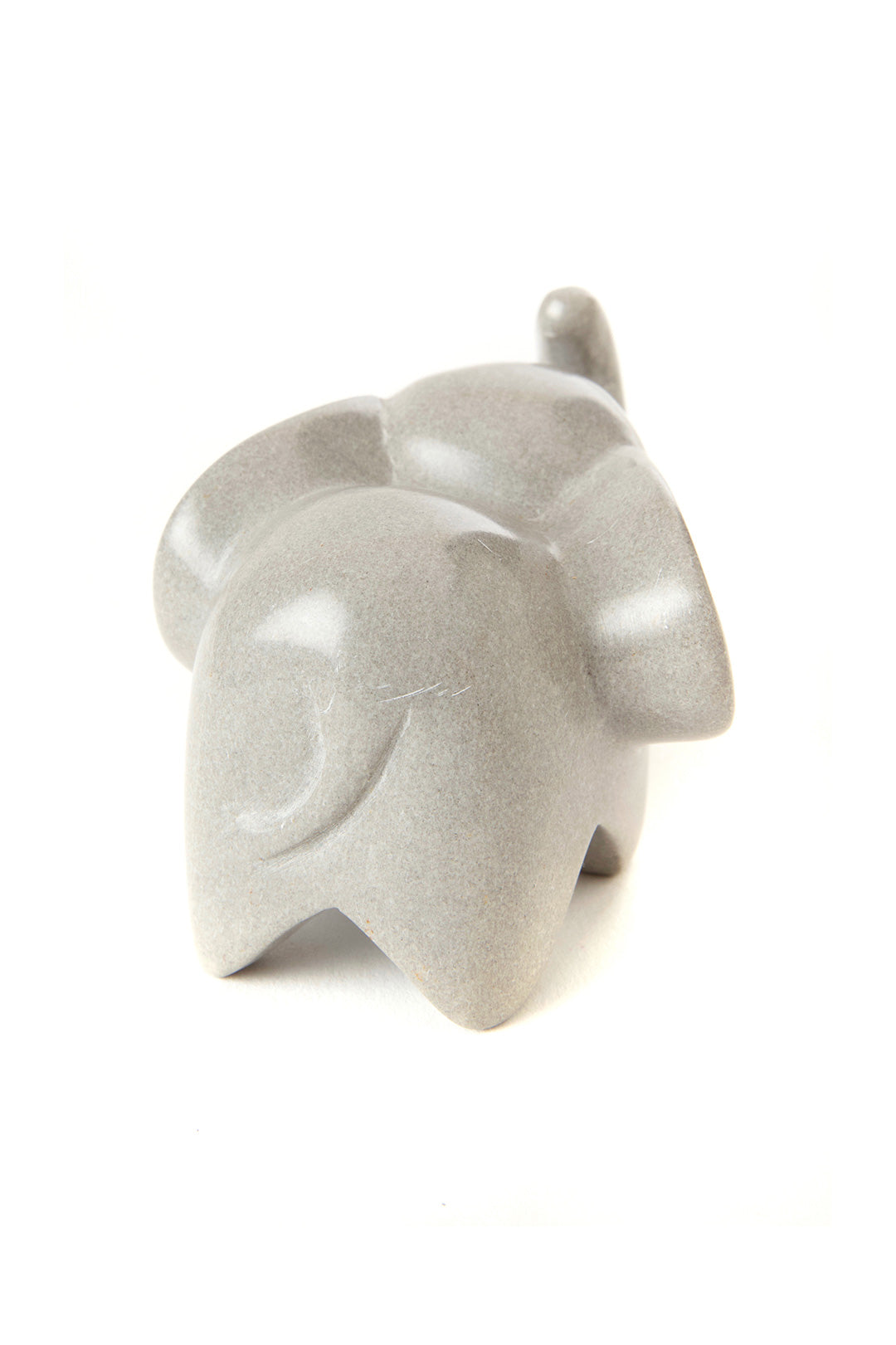 Small Dove Gray Soapstone Elephant