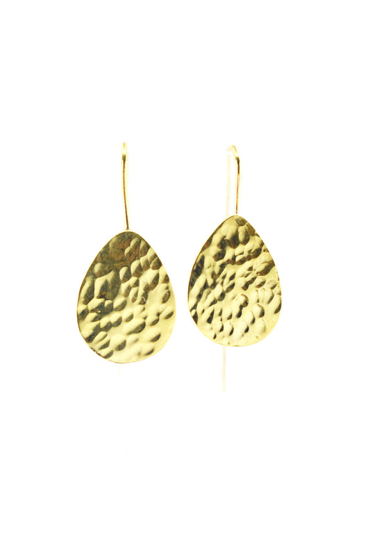 Hammered Brass Sundrop Earrings Default Title