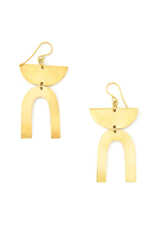 Kenyan Brass Hustle Earrings