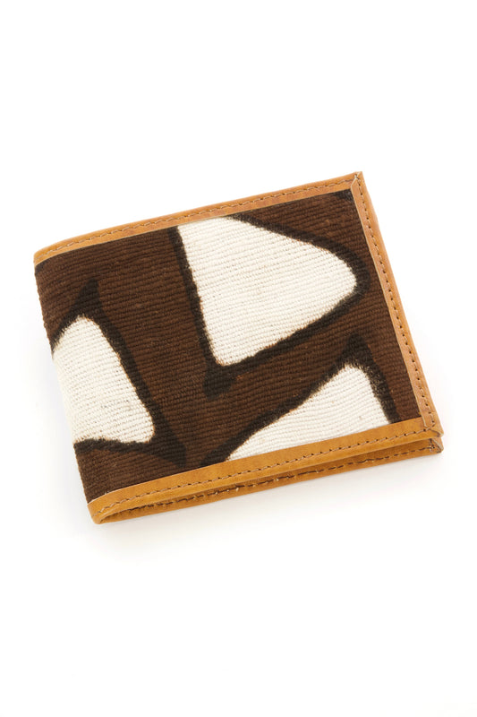 Malian Mudcloth and Leather Small Wallet Default Title