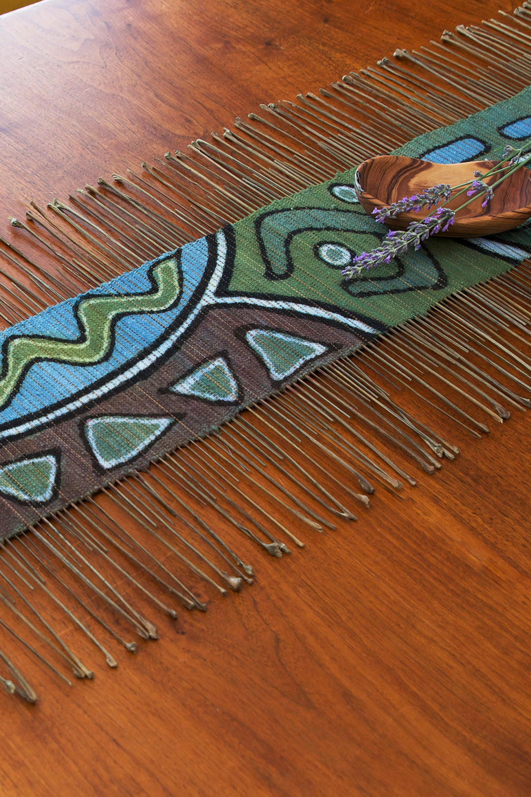 Abstract Coastal Twig & Mudcloth Table Runner Default Title