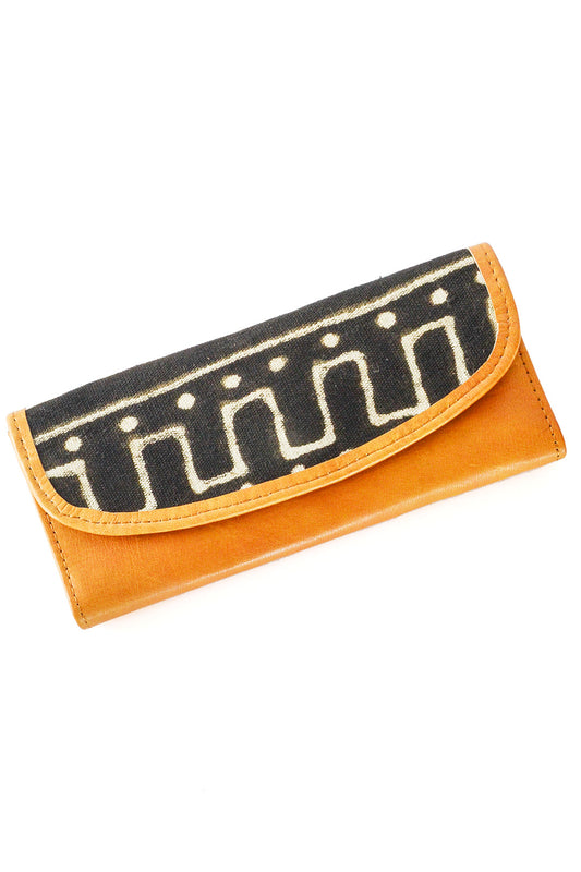 Bogolan & Leather Long Wallets from Mali