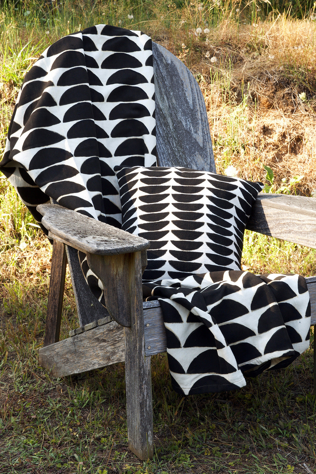 Black & White Dunes Organic Cotton Throw Default Title