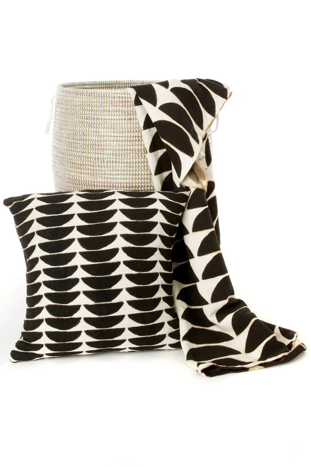 Black & White Dunes Organic Cotton Throw Default Title