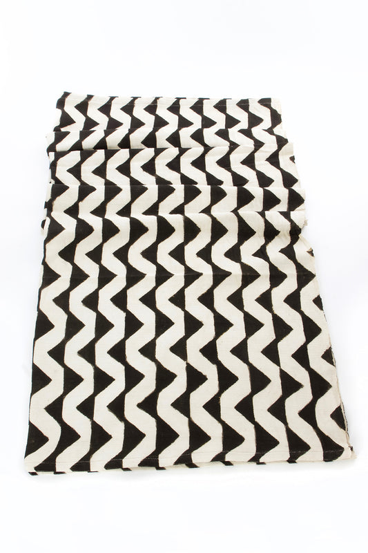 Triangle Stripes Organic Cotton Mud Cloth Throw Default Title