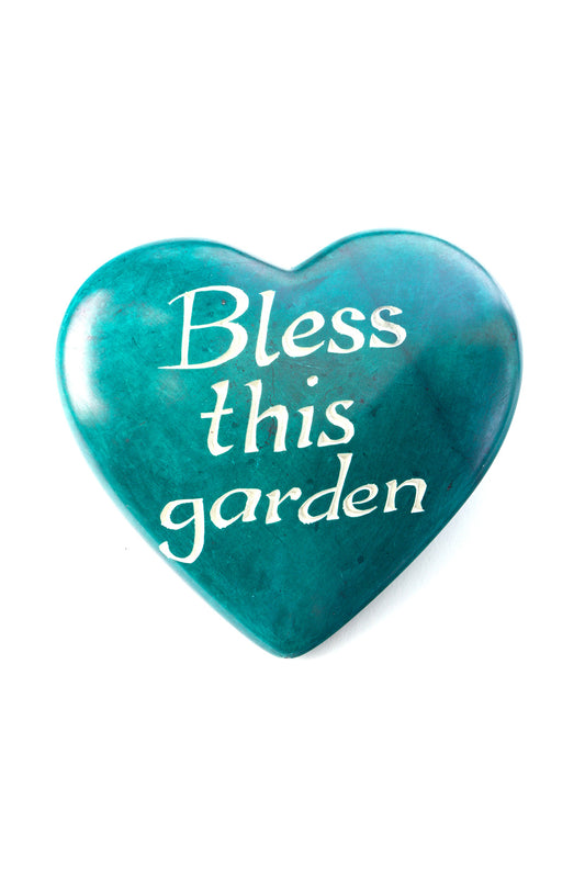 Bless This Garden Soapstone Heart Default Title