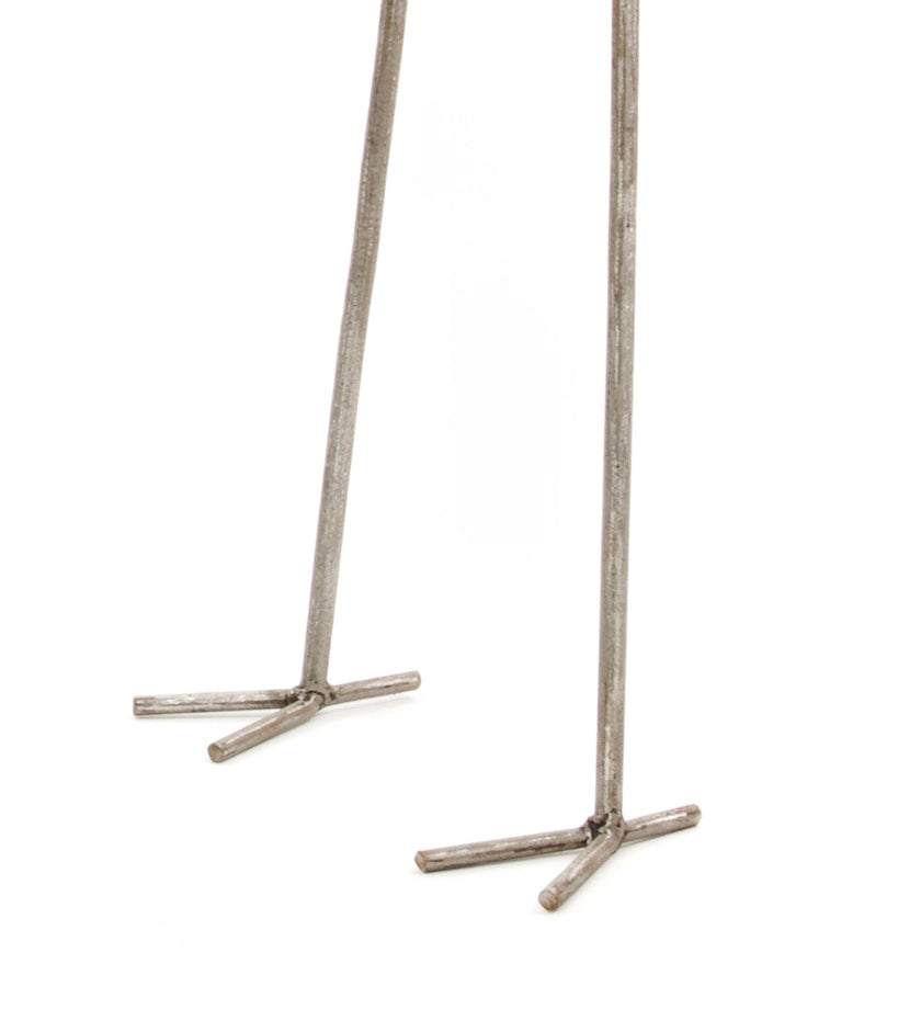 Tall Recycled Metal Ostrich Planters