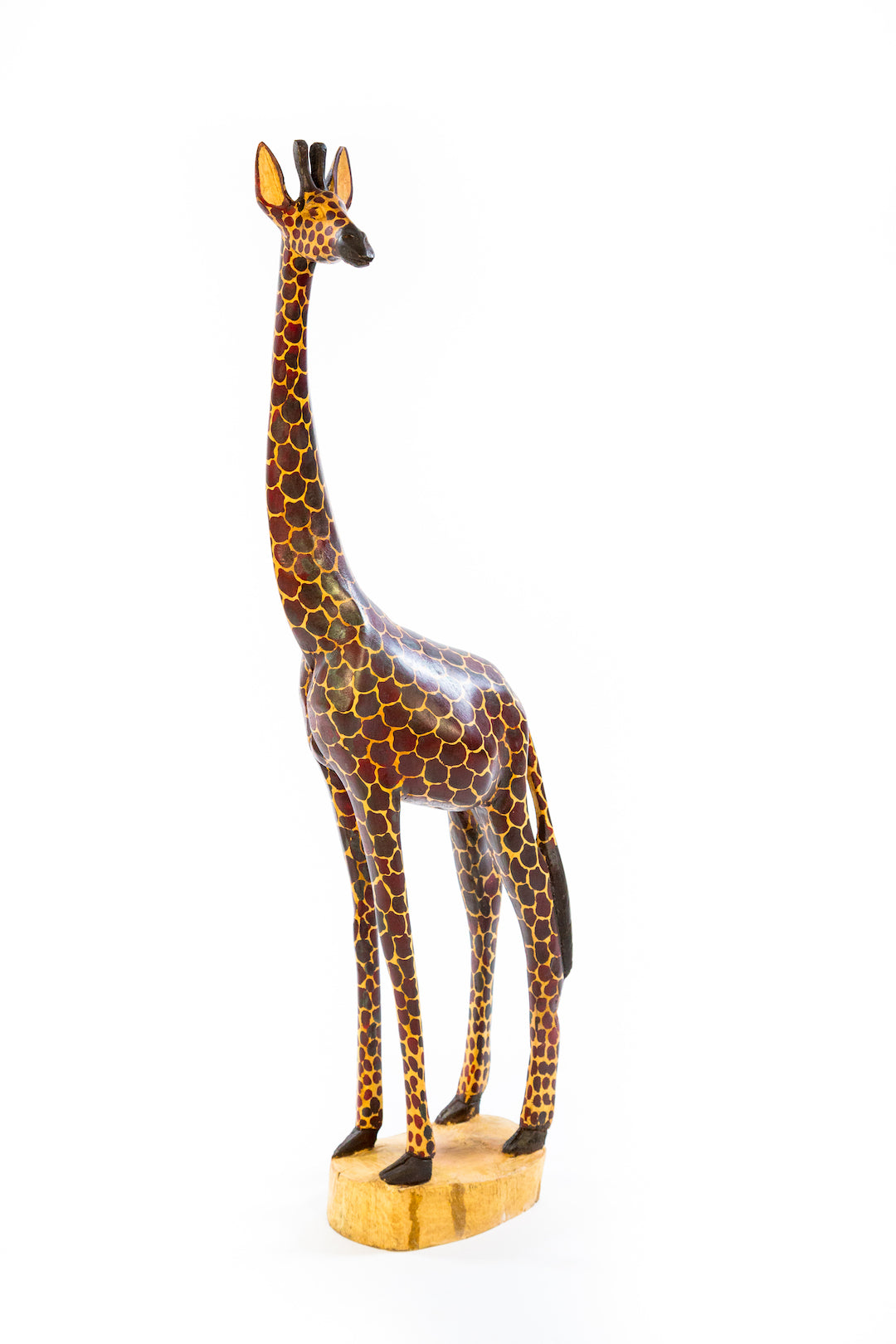 Statuesque Wooden Jacaranda Giraffe Sculptures from Kenya Medium Jacaranda Gifaffe