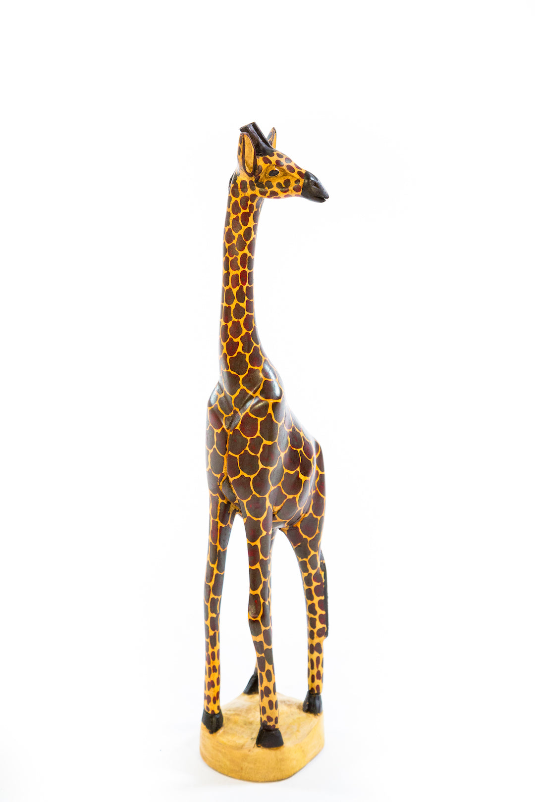 Statuesque Wooden Jacaranda Giraffe Sculptures from Kenya Small Jacaranda Giraffe