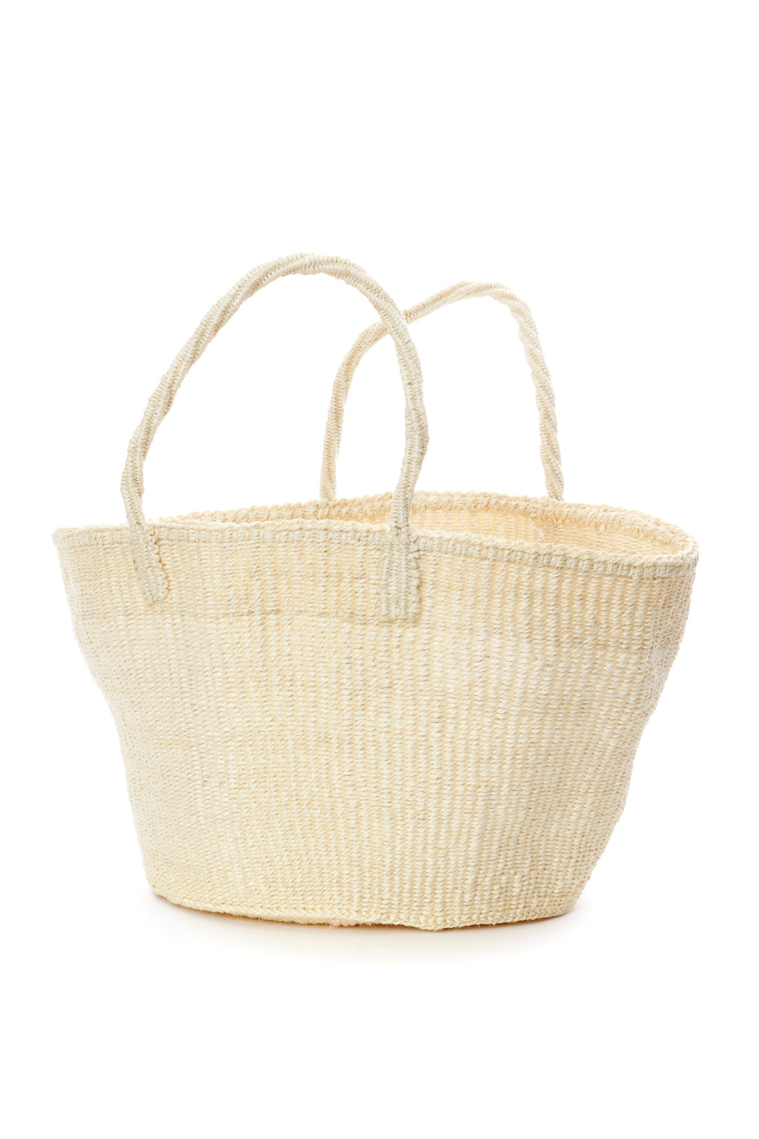 Classic Sisal Grass Tote in Linen White Default Title