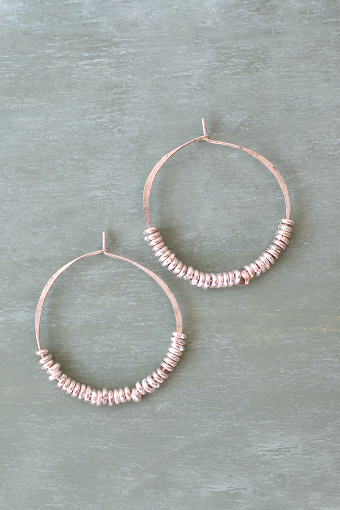 Silver Handcrafted Hoop Earrings