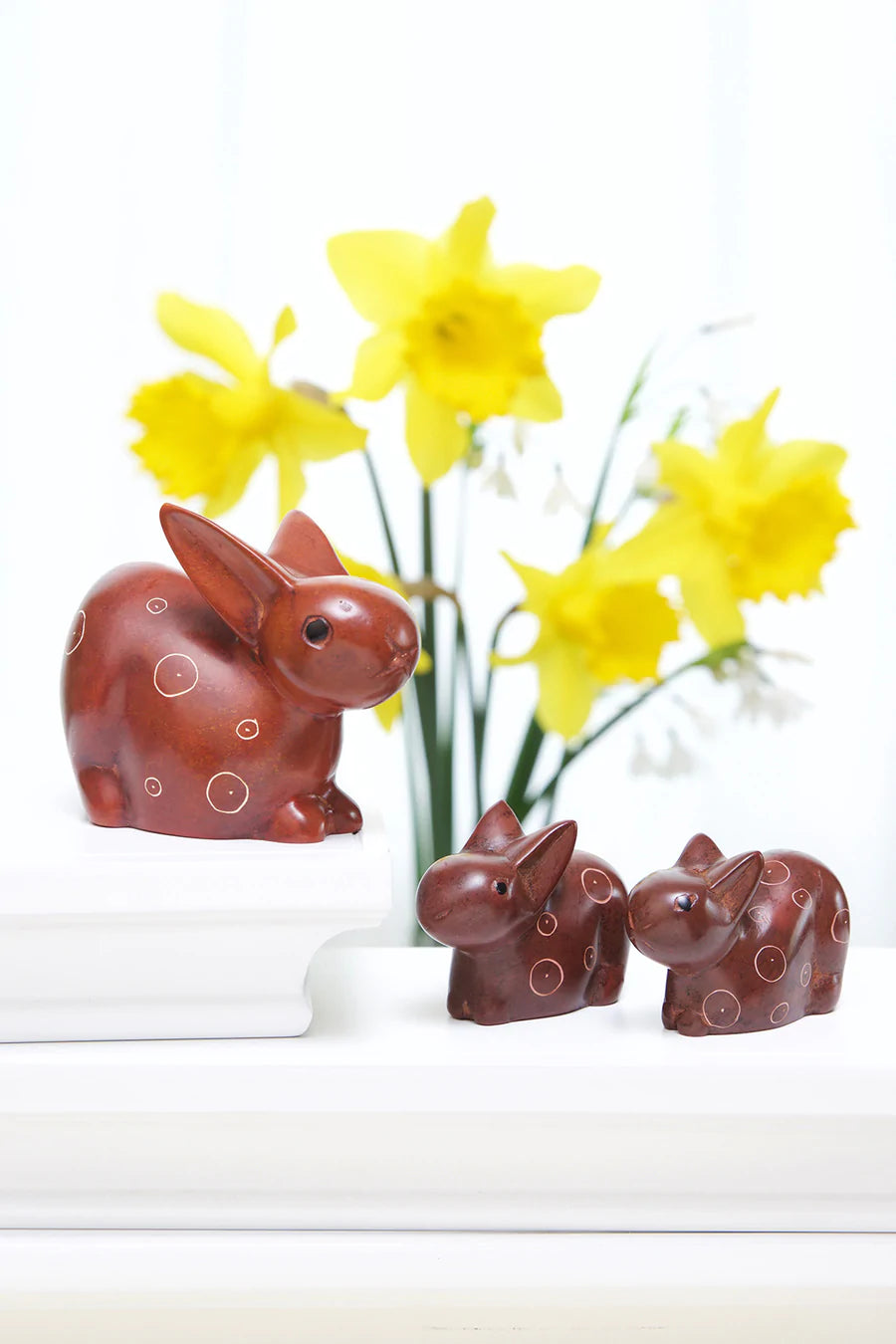 Brown Soapstone Mamma Bunny Rabbit