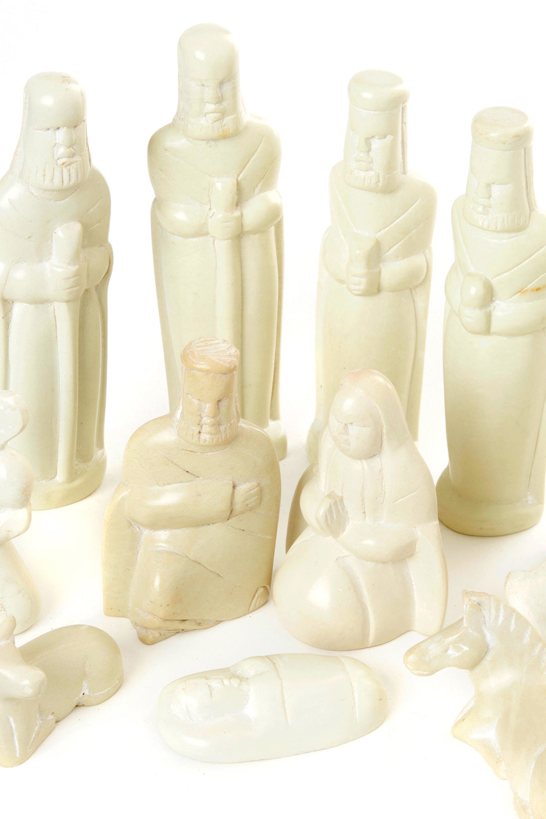 Natural Nativity Soapstone Sets Small Natural Nativity Set