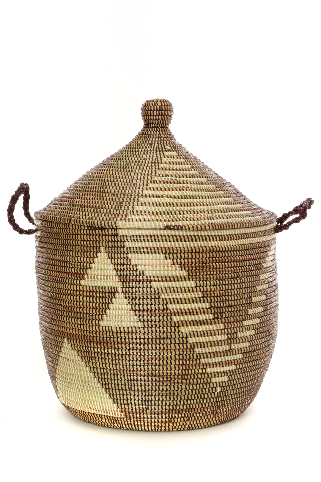 Brown and Cream Tribal Design Basket Default Title