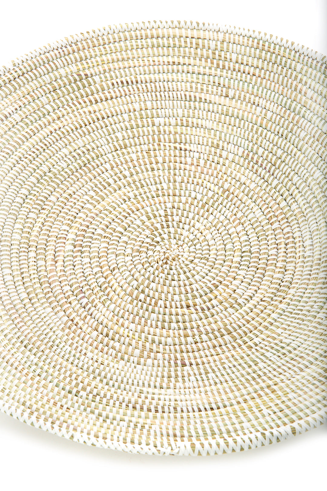 Large White Grain Table Basket from Senegal