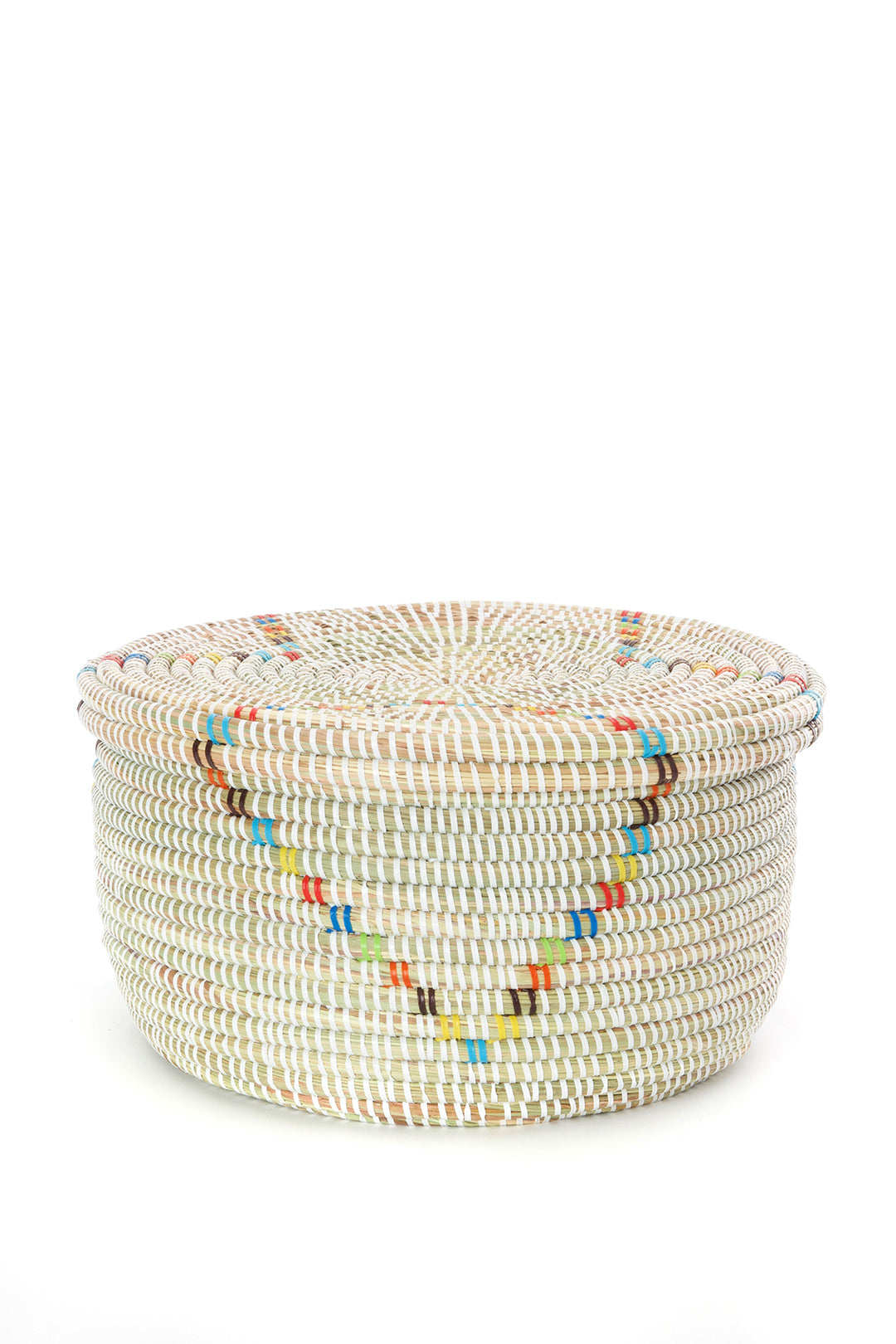 Set/2 White Beachcomber Baskets with Rainbow Prisms Default Title