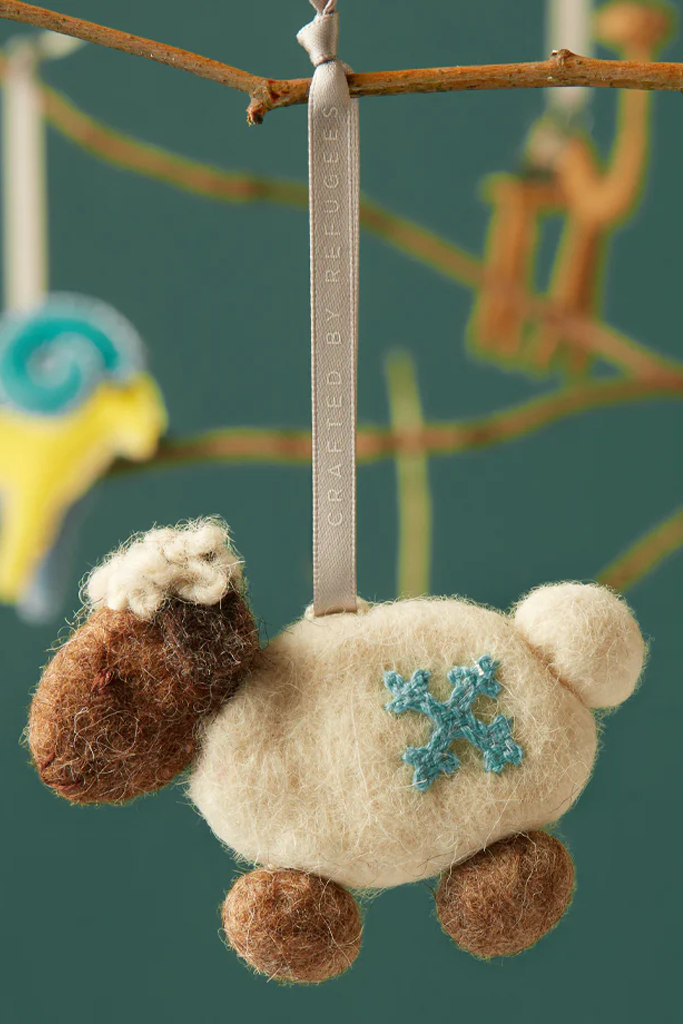 Dreamy Sheep Ornament, Made by Refugees - UN Refugee Agency