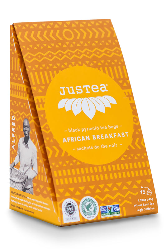 JusTea® African Breakfast Tea Bag Pyramid