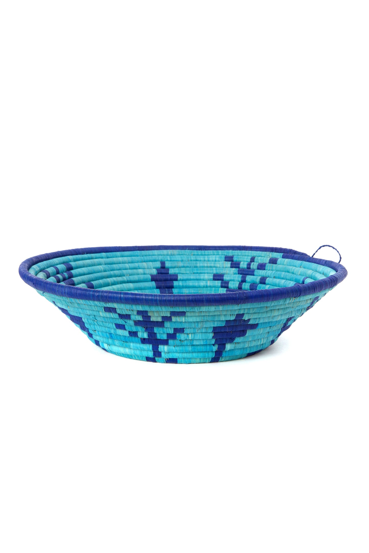 Blue Meadow Coiled Raffia Basket Default Title