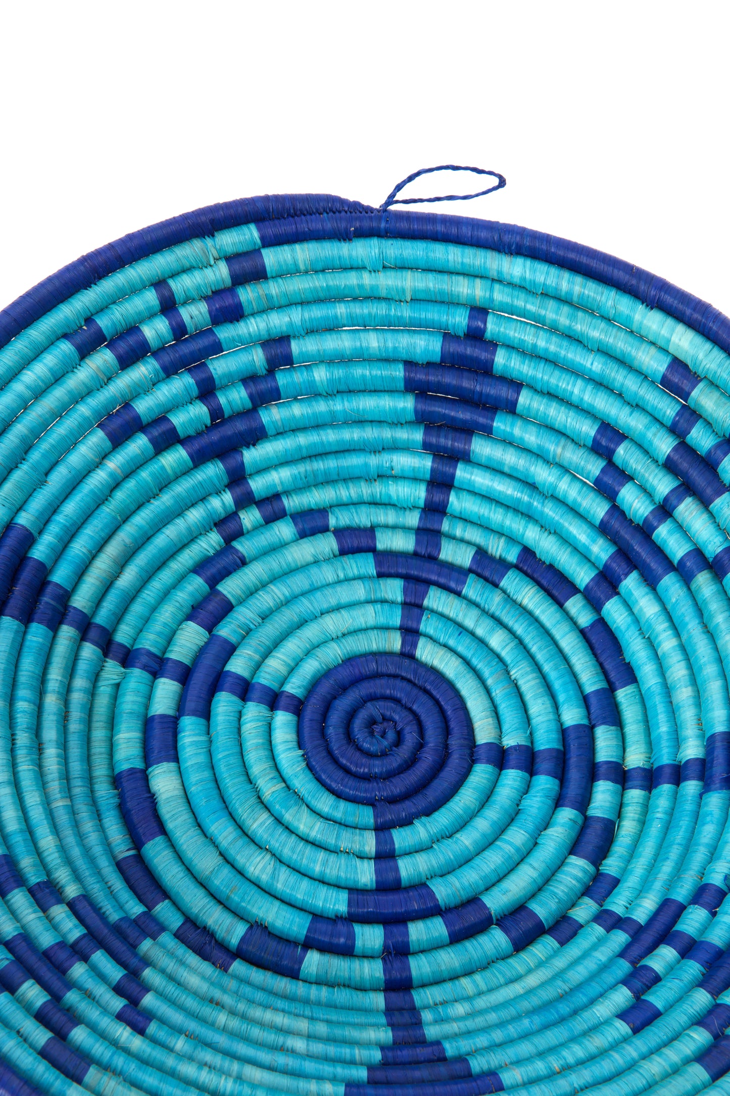 Blue Meadow Coiled Raffia Basket Default Title