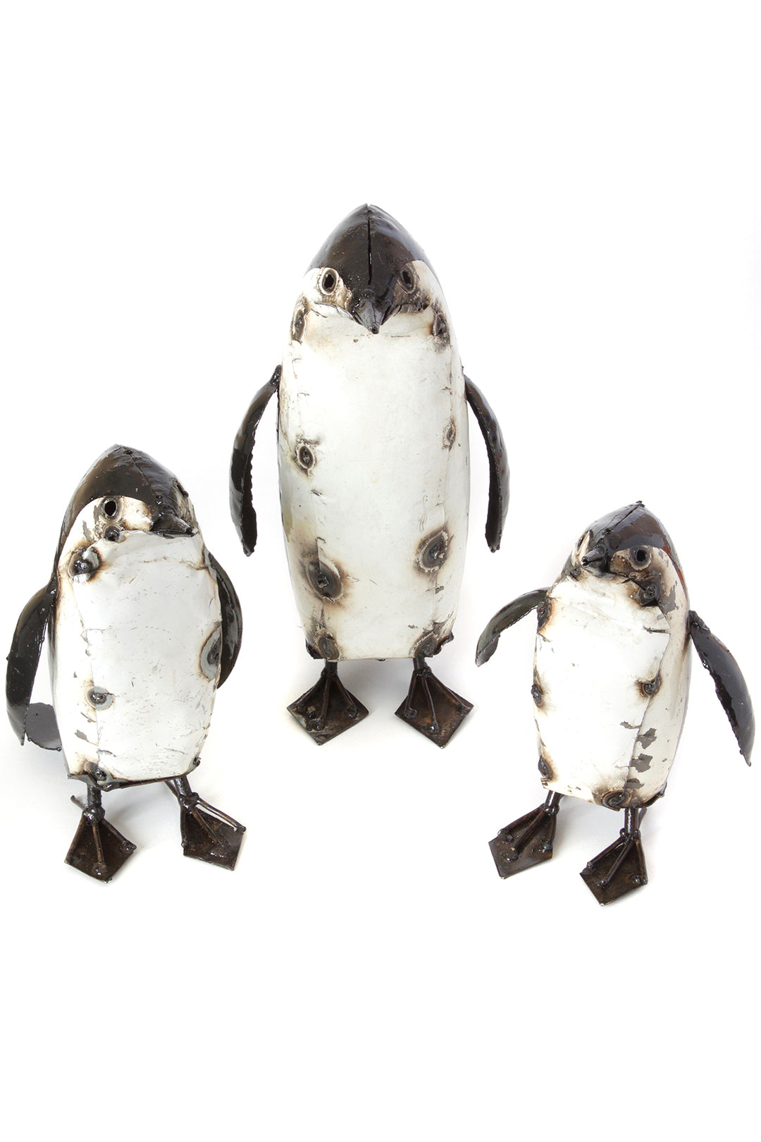 Penguin Pals Oil Drum Sculptures Small Penguin Sculpture