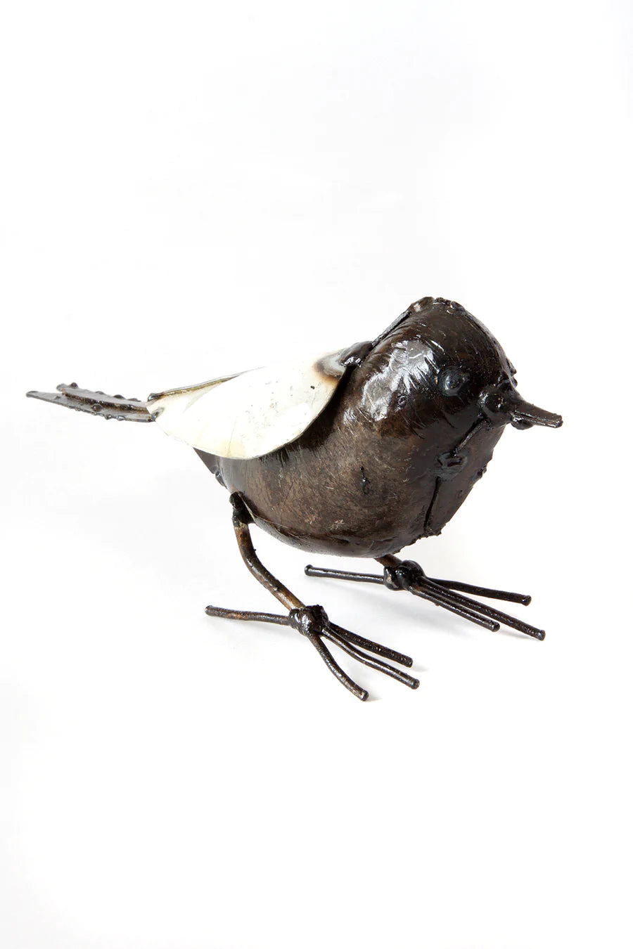 Metal Songbird Sculpture