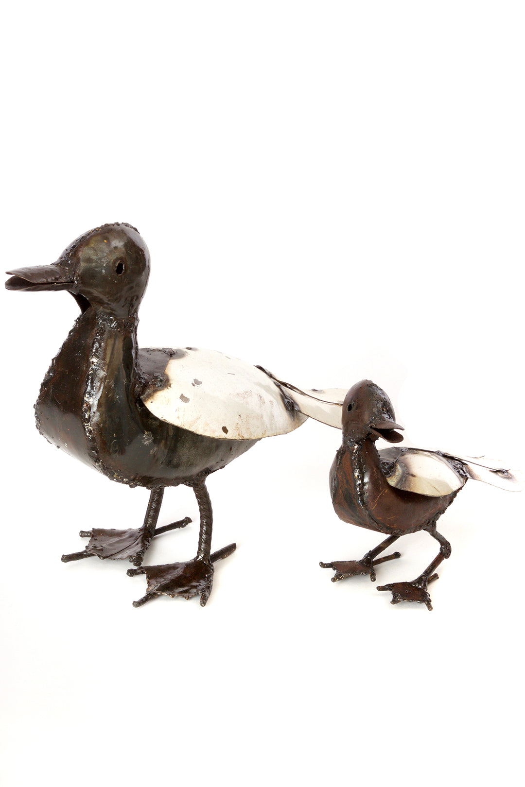 Recycled Metal Duck Sculptures Mama Duck Sculpture